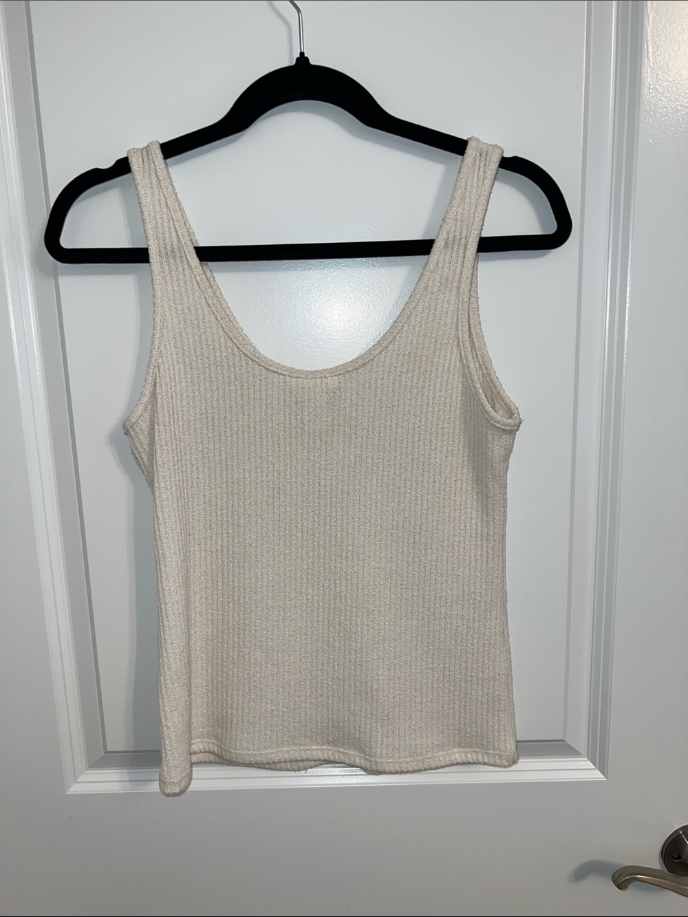 H&M Cream Ribbed Henley Tank Top - Picture 3 of 3